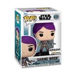 Funko Pop! Star Wars: Ahsoka TV - Sabine Wren - Glow in The Dark- Exclusivité Amazon - Figurine en Vinyle à Collectionner - Idée de Cadeau - Produits Officiels - TV Fans