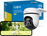 Tapo 1080p Full HD Pan/Tilt WiFi Outdoor Security Camera, 360° Smart Detection,