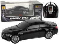 Rc-auto BMW M3 valotehosteilla Lean Toys, musta