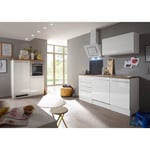 Cuisine Kitchenette bloc cuisine intégrée blanc Gabriel 290 cm Respekta Premium