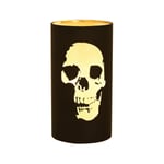 Hocus Pocus Halloween Black and Gold LED Skull Silhouette Lantern