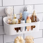 TAILI Étagère de douche robuste avec ventouse sous vide, panier de rangement amovible sans perçage pour shampoing et articles de toilette, organisateur de cuisine, salle de bain, chambre à coucher