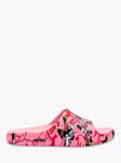 Melissa Kids' Free Print Minnie Mouse Sliders, Pink/Multi