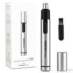 TOUCHBeauty Nose Hair Trimmer for Men and Women,Portable Electric Nose Ear Hair Trimmer,Personal Groomer Hair Removal,Mini Size,Battery Powered,Silver AG-0656