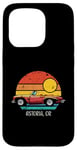 Coque pour iPhone 15 Pro Astoria OR USA Voiture de sport rétro Coucher de soleil Design vieilli