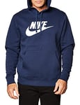 Nike BV2973 M NSW CLUB HOODIE PO BB GX Sweatshirt mens midnight navy/midnight navy/white 4XL-T