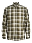 Jack & Jones Jcochaser Joshua T-Shirt Ls JNR Chemise, Forest Night/Checks: Checks, 140 cm Garçon