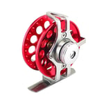 ZSHXX Ice Fishing Reels 2+1 Ball Bearing Aluminum Alloy Smooth Rock Fishing Reels (Color : Red)