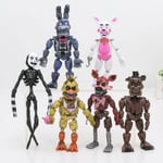 6 stycken Five Nights at Freddy's Actionfigurer FNAF Leksak Bonnie Foxy