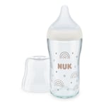 NUK Glasflaska Perfect Match 230 ml regnbågsvit