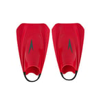 Speedo Fury Training Fin for Swimming palmes d'entraînement Mixte Adulte, Lava Rouge/Chill Bleu/Gris, 11-12