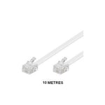 goobay - Câble de téléphone - RJ-11 (M) pour RJ-11 (M) - 10 m - blanc