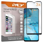 REY 3D Screen Protector for OPPO FIND X2 LITE, Black, Tempered Glass Film, Perfect protection for scratches, breaks, moisture, Full Protection, 3D, 4D, 5D, [Pack 2x]