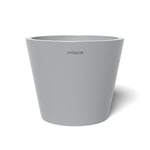 POTS&MORE VP011002 Conico 10 Pot de Fleurs, diamètre : 10 cm, Design élégant, Couleur : Gris Clair, Hauteur : 8,5 cm, Cache-Pot en Plastique, pour Plantes d'intérieur