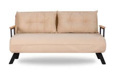 Bäddsoffa Riceville 2-sits 120x185 - Cream 2 sits bäddsoffa Vit