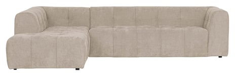 WOOOD Woood Grid Sofa m. venstrevendt chaiselong, Sand