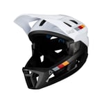 Full Face Helmet Kids MTB Enduro 2.0 With Removable Chin Guard White/Black Size