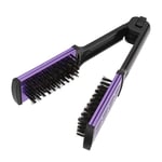 Clamp Flat Brush Double Sided Hair Straightening Artificial Bristle Splint XAA