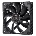 SilverStone Technology Shark Force 120 Performance Enhanced 120mm PWM Fan with Shark Skin Pattern Fan Blades, SST-SF120B, Black