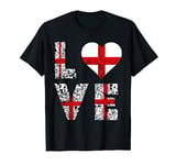 England Love St George's Cross English Roots England Flag T-Shirt