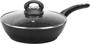 Large Non-stick Frying Pan, Aluminium, black, 24 cm, BY Crealys 520044, Suita...