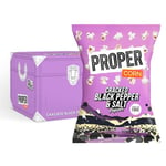 Propercorn Cracked Black Pepper & Salt Popcorn - 8 x 70g | Gluten Free, Vegan Snack - Perfect for Movie Nights, Parties, and Healthy Snacking!