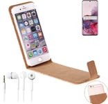 Protective cover for Samsung Galaxy S20 Exynos + earphones cork Flipstyle