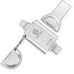 Clé USB 512 Go certifiée MFi iPhone Stockage Mémoire iPhone Clé USB 3 en 1 iPhone Photo Stick Lightning Extension de Stockage iPad Clé USB C Android Photo Stick iPhone Pendrive iPad Memory Stick