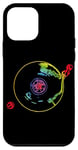 Coque pour iPhone 12 mini Disc Jockey Retro Vintage Turntable Sketch DJ