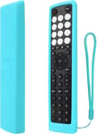 Housse Coque En Silicone Pour H Nse Vidaa Tv Télécommande En2D36H En2J36H En2F36H Erf2S36H, Etui De Protection Pour H Nse Tv Télécommande, Antidérapage, Antisismique, Lavable - Glow Blue