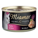 Miamor Fine Filets -säästöpakkaus 24 x 100 g - kana & riisi