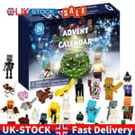 Christmas Minecraft Figure 24 Days Countdown Advent Calendar 2024 Surprise Gift