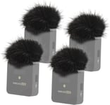 4 Pièces Bonnette Micro Anti Vent Adapté À Rode Wireless Go Ii/Wireless Me/Pro Système De Microphone Sans Fil Lavalier, Mousse Micro En Fourrure Filtre Anti Pop Pour Wireless Go 2[X113]