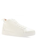Fitflop Womenss Fit Flop Rally Leather High Top Trainers in White Leather (archived) - Size UK 4