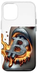 Coque pour iPhone 12/12 Pro Bitcoin Femme Chaud Feu Flamme Visage Féminin Meme