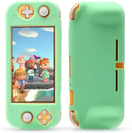 Coque En Silicone Pour Nintendo Switch Lite Housse De Protection Pour Nintendo Switch Lite Avec Protecteur D'écran Et 6 Poignées De Pouce - Animal Crossing Vert