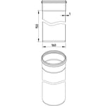 EuroPipe 160 x 150 mm rör rostfritt stål AISI 304 EN1.4301