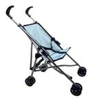 DOLLSWORLD from Peterkin | Deluxe blue four wheel folding stroller, suitable for dolls up to 56cm (22"). Stroller measures 52 x 27 x 55cm | Dolls & Accessories | Ages 3+