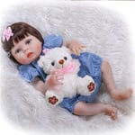 Reborn Baby Dolls 23 '56 Cm Full Body Silicone Réaliste Bébé Poupée À La Main Toddler Réaliste Reborn Babies Enfants Se Baigner Play House Toy Doll pour Enfant de 3 Ans et Plus Jouets