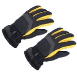 Losping Gants de snowboard imperméables pour homme Couleur contrastée Doublure en peluche