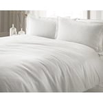 Riva Home Waffle SB Duvet Set White, Coton, Weiß, Single