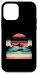 Coque pour iPhone 12 mini Coucher de soleil sur un hélicoptère