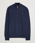 Morris John Merino Half Zip Dark Blue