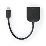 Nedis USB-C™ Adapter | USB 3.2 Gen 1 | USB-C™ Hane | VGA hona 15p | 1920x1200 | 5 Gbps | 0.20 m | Rund | Nickelplaterad | PVC | Svart | Plastpåse