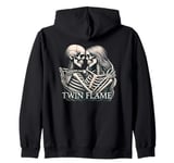 Twin Flame Skeleton Couple Eternal Love Lovers Forever Zip Hoodie