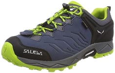 Salewa JR Mountain Trainer Waterproof Trekking & hiking shoes, Dark Denim/Cactus, 11 UK