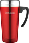 ThermoCafé by Thermos Translucent Travel Mug, Red, 420 ml 1 Count (Pack of 1) 