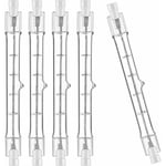 5-pack R7S halogenlampor 78 mm 80 W 230 V, R7S halogenstav 78 mm, halogenlampa r7s halogenstavlampa dimbar för byggstrålkastare, arbetslandskapsbelysning