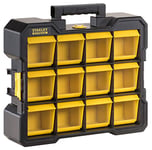 Stanley Fmst81077-1 Organiseur Flip Bin Gamme FatMax® Large Base - Godets Basculables Et Amovibles - Couvercles Transparents - Poignée De Transport - Attaches Latérales Pour En Assembler Plusieurs