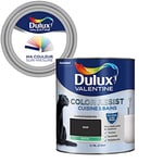 Ma Couleur Sur-Mesure par Dulux Valentine – Peinture Intérieure Murs, Plafonds, Boiseries - Palette Sens, Cuisine & Bain Satin, Noir, 0,75 L